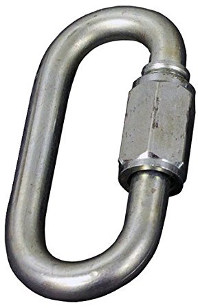 Ader Stainless Steel Zinc Finished Quick Link, Screw Carabiner (4 PCS) (10 MM.)