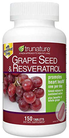 Trunature Grape Seed and Resveratrol Softgels, 250-Count