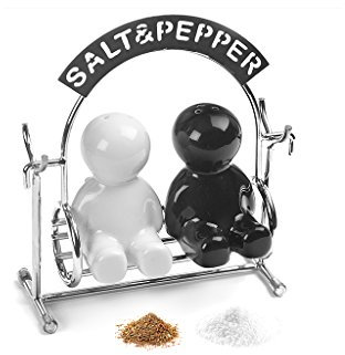 Balvi - Set de Sal y Pimienta para la Mesa. Original Conjunto de salero y pimentero con Forma de colu