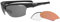TIFOSI Intense Interchangeable Lens Sunglasses: Interchangeable Lenses, Lightweight, UV Protection, Adjustable Ear and Nose Pieces, ShatterProof, Hydrophilic Rubber, Matt Black