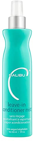 Malibu C Leave In Conditioner & Moisturizing Heat Protectant for Hair - Adult & Kids Hair Detangler Spray for Daily & Post Swim to Help Prevent Color Fading with UV Protection (9oz)
