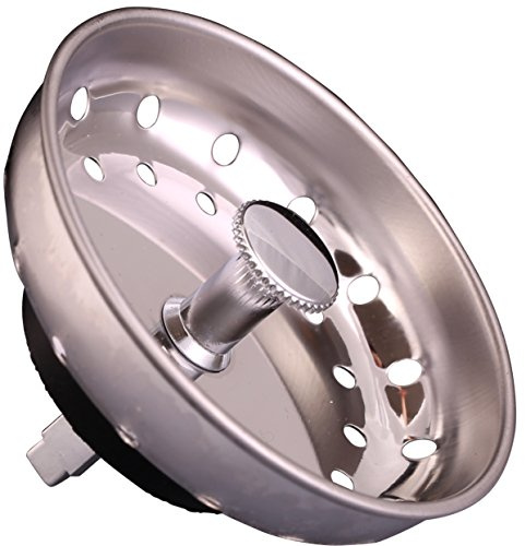 Replacement Fixed Post Sink Strainer Basket, Stainless Steel, Fit All by Supply Guru