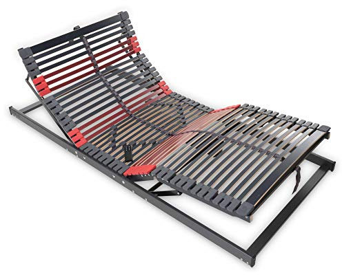 Betten-ABC Max-Premium 7-Zonen Lattenrost, Härtegradverstellung, 44 Leisten, Belastbar bis 200 kg, Für alle Matratzen, Made in Germany, Größe: 100 x 200 cm, Motor, Fertig montiert