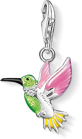 THOMAS SABO Damen Charm-Anhänger Schmetterling weiße Steine Charm Club 925 Sterlingsilber 1862-051-14