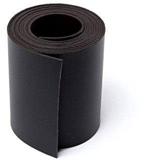 MTS Magnete - Nastro magnetico, larghezza 50 mm, con superficie scrivibile e facile da tagliare, 5 rotoli, colore: Nero