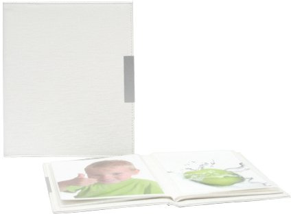 Deknudt Frames S65BP1-24-15.0X20.0 Fotoalbum, Kunstleder, für 24 Fotos, 25 x 20 x 1,5 cm, Weiß