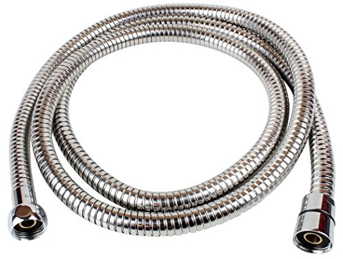 Sanixa JL1115CC Qualitäts Duschschlauch Edelstahl 150 cm | Brauseschlauch für Handbrause | Duschbrause Standart Anschluss | Gewinde für Badewanne