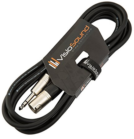 XLR 3-Polig Männlich Stecker auf 6,3mm Stereo Klinke/Symmetrisches Signal/Audio/Patchkabel 3m Schwarz