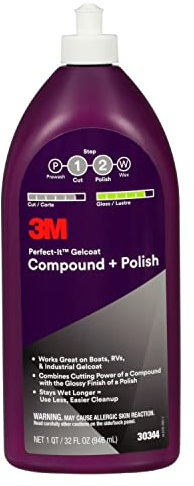 3M 30344 Perfect-It Gelcoat Compound + Polish - 907 g | Professionelle einstufige Verbindung und Politur, für Kratzer, Abriebspuren