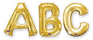 Amscan 3304911 - MiniShape Folienballon Buchstabe S, Gold, 20cm x 33cm, Luftballon