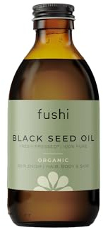 Fushi Organic Black Seed Oil 250ml | High Strength 100% pure Cold & Fresh-Pressed Seed Oil Food-grade For Dry, Itchy & Irritated Hair & Skin | Sustainably Sourced | Manufactured in the UK