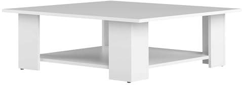 Symbiosis Square Table Basse, Blanc, 67x67x30,5 cm