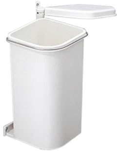 Hailo Abfallsammler 5L | Einbaumülleimer für Drehtür | Swing Pico Kosmetikeimer | Automatische Öffnung ab 30 cm Unterschrank | Platzsparender Mülleimer für Einbauküche | Kunststoff Weiß