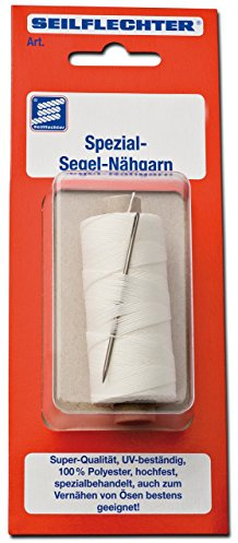 SEILFLECHTER Segelgarn 120 m Spule mit Nadel - fein