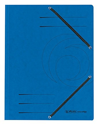 Eckspanner-Mappen|Herlitz Ausführung:mit 3 Einschlagklappen Farbe:blau