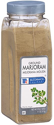McCormick Culinary Ground Marjoram, 11 oz - One 11 Ounce Container of Ground Marjoram Powder, Add to Meats, Sauces, and Gravies for Added Flavors