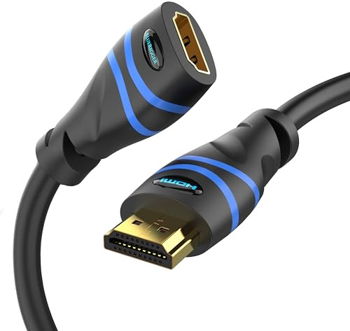 BlueRigger HDMI Extension Cable 5M (4K 60Hz HDMI Extender Cord, Male to Female Adapter, High Speed 18Gbps) - Compatible with Xbox, PS5/PS4, Nintendo Switch, Laptop, Google Chromecast, Wii U