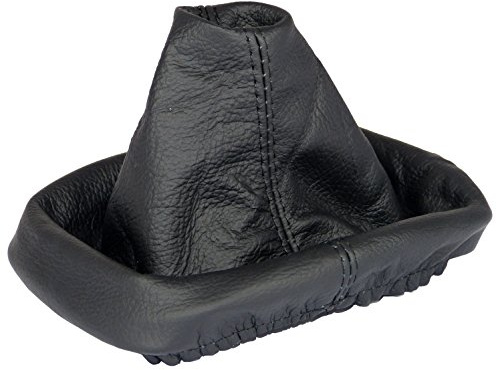 Schaltsack für VW Golf 4 IV & für Bora - Bj. 1997 - 2006 - aus echtem Leder - Schwarz - Schaltmanschette - Manschette für Gangschaltung - Schalthebelmanschette für Schaltgetriebe - Echtleder - A0033