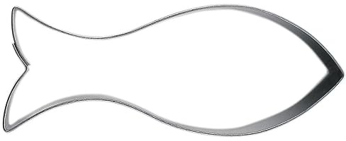 Städter, Ausstechform im Fisch-Design, silberfarben, Edelstahl, Silber, 7 cm