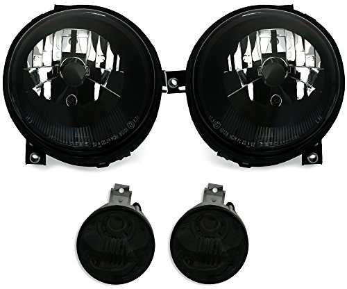 Scheinwerfer + Blinker Set in Schwarz für VW Lupo 6X (10/1098-, ohne Xenon)