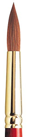 Winsor & Newton 5181714 Sceptre Gold II Künstler Aquarellpinsel mit hoher Farbtragekapazitat & exzellenter Sprungkraft, Serie 101 - Rundpinsel, kurzer Stiel, Nr.14 - 10mm