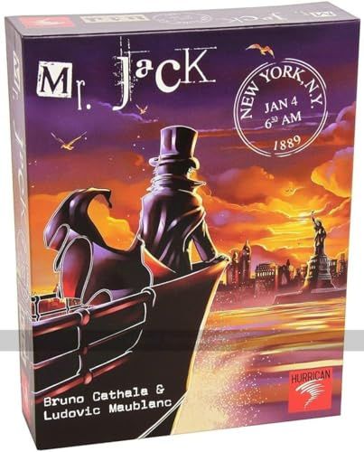 Asmodee - Mr. Jack Nueva York, juego de estrategia - Varios idiomas, incluye español (MRJ03ML)