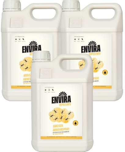 Envira Ameisenspray 3x 5 Liter - effektiv gegen Wegameisen & Pharaoameisen | Ameisen Spray & Mittel gegen Ameisen - effektiv für Wohnung, Balkon, Terrasse und Garten, dauerhaft loswerden