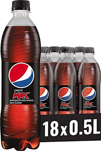 18 Flaschen Pepsi Cola Max a 0,5l inc.4,50€ Pfand Limonade