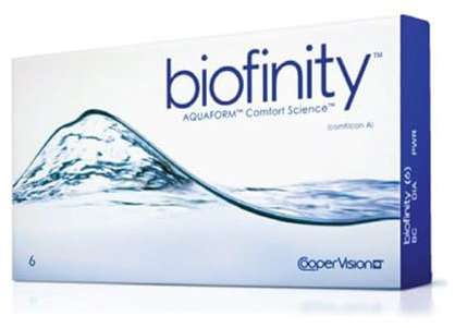 Biofinity - Lentes de contacto esféricas mensuales (R 8.6 / D 14 / -8.5 Diop), Pack de 6 uds.