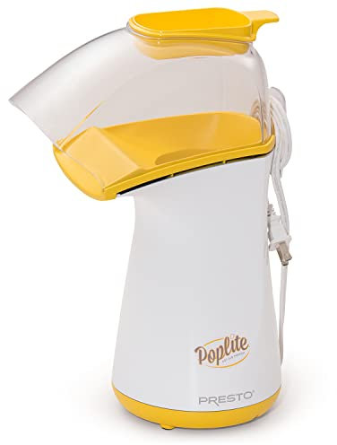 Presto Poplite Hot Air Popcorn Popper, 18 Cups, Yellow