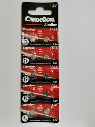 Alkaline-Knopfzelle CAMELION AG1 1,5V, 10er-Blister by Camelion