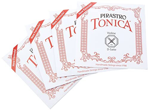 Pirastro Tonica 4/4 Violinensaiten Set Medium Gauge mit Ball End E Premium Saiten aus feinem, flexiblem Synthesekern, Ersatzzubehör für Profis und Studenten Violinspieler