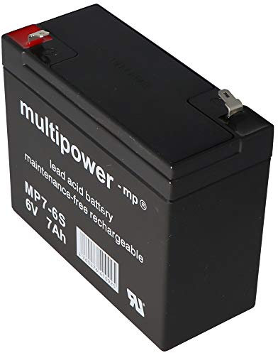 Multipower Batteria al piombo-acido MP7-6S, 6 Volt, 7 Ah