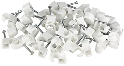 REV Expressschellen, 200 St. Nagelschellen - Kabelschellen, 7-11mm, Nagellänge 25mm, Weiss