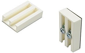 Liedeco Haftträger für Jalousien und Rollos | 2 Stück | weiß