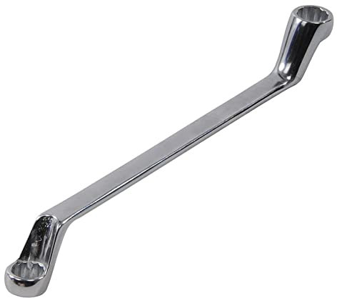 Dapetz ® Double Ring Spanner Deep Metric 75-Degree Offset Swan Neck Box End Wrench 30mm - 32mm Thin Profile Torx 12-Point Chrome Vanadium Steel for DIY and Repairing