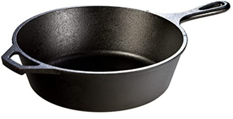 Lodge - Padella Alta per frittura, in ghisa con Rivestimento a Base di Cera, Rotonda, da 26,04 cm/2,83 Litri