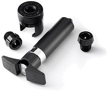 PEUGEOT - Doppelfunktionspumpe Epivak Duo - Vakuumpumpe mit Umschaltfunktion für Wein und Champagner - 2,6 cm x 9 cm x 14,5 cm - Kunststoff Schwarz