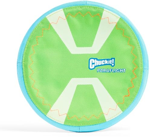 Chuckit CU32302 Frisbee Paraflight Max Glow, Frisbee di Cane con Un Diametro di 23,5 Cm, L