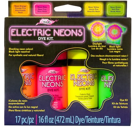 TULIP 32714 Electric Neons Batik-Set, mehrfarbig, MULTI PACK
