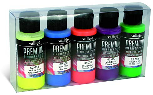 AV Premium Airbrush Paint: Fluoreszierende 5 Farbe Set