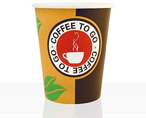 der-verpackungs-profi Kaffeebecher Coffee to go 200ml mit Deckel Pappbecher Hartpapierbecher 100 Stück