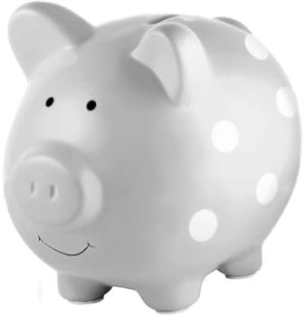 Pearhead 40106 Keramik Sparschwein, grau