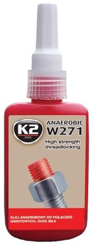 K2 Schraubensicherung hochfest, Schrauben-Kleber, Metallkleber, Sekundenkleber, Rot, 50ml