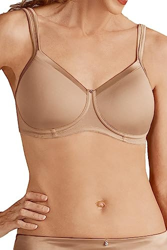 AMOENA Lara satin fickad sömlös trådfri t-shirt BH