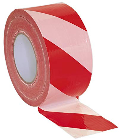 SEALEY btrw BME Absperrband 80 mm x 100 mtr rot/weiß nicht klebend