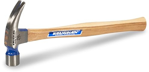 Vaughan 999 Series Framing Hammer, 20 oz, Smooth Face, Hickory Handle, Made in USA, VN10530