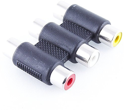 Adaptador de 3 RCA Hembra a 3 RCA Hembra, Audio y Video