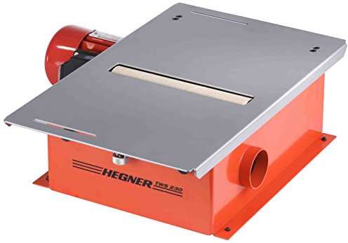 Hegner Tischwalzenschleifmaschine TWS 230 (für Laubsägearbeiten, große Tischplatte, Schleifbreite 230 mm) 50100000, Orange
