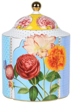 Pip Studio Royal 1.9ltr Vorratsdose, Bunt, Verspielt, 21 cm hoch x 15 cm Durchmesser, Lebensfroh Design, Luftdicht, Lebensmittelecht, BPA-frei, Wiederverwendbar